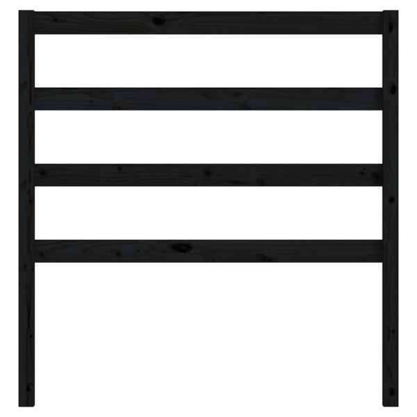 Cabeceira de cama 95x4x100 cm pinho maciço preto M 4