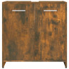 Armario de baño madera contrachapada roble ahumado 60x33x60 cm 5