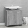 Armario de baño madera contrachapada gris Sonoma 60x33x60 cm 1
