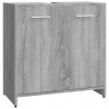 Armario de baño madera contrachapada gris Sonoma 60x33x60 cm 2