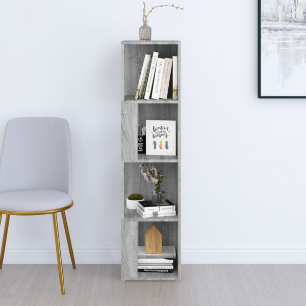 Mueble esquina madera contrachapada gris Sonoma 33x33x132 cm M 5