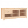 Mueble zapatero de madera maciza de pino 110x38x45.5 cm 2