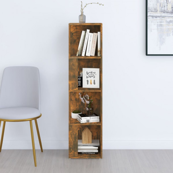 Mueble esquina madera contrachapada roble ahumado 33x33x132 cm M 5