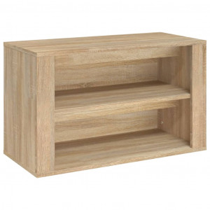 Mueble zapatero madera contrachapada roble Sonoma 75x35x45 cm H