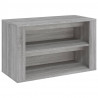 Mueble zapatero madera contrachapada gris Sonoma 75x35x45 cm 2