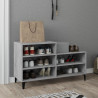 Mueble zapatero madera contrachapada gris Sonoma 102x36x60 cm 1