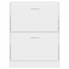 Mueble zapatero madera contrachapada blanco 59x17x81 cm 5