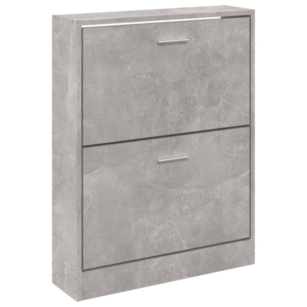 Mueble zapatero madera contrachapada gris hormigón 59x17x81 cm M 4