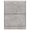 Mueble zapatero madera contrachapada gris hormigón 59x17x81 cm 5