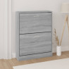 Mueble zapatero madera contrachapada gris Sonoma 59x17x81 cm 1
