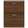Mueble zapatero madera contrachapada marrón roble 59x17x81 cm 5