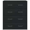 Aparador com 4 gavetas 60x30.5x71 cm preto 4
