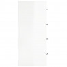 Aparador com 4 gavetas 60x30.5x71 cm branco brilhante 5