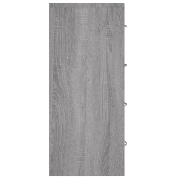 Aparador con 4 cajones gris Sonoma 60x30.5x71 cm M 5