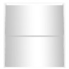 Mueble zapatero con espejo 2 niveles blanco brillo 63x17x67 cm 5