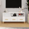 Móvel para TV 102x36x50 cm derivados madeira branco brilhante 1
