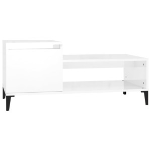 Mesa de centro 100x50x45 cm derivados madeira branco brilhante H