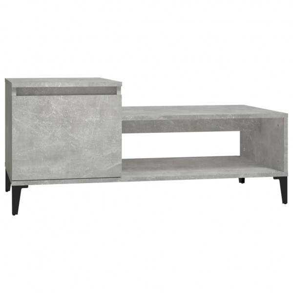 Mesa de centro madera contrachapada gris hormigón 100x50x45 cm M 2