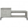 Mesa de centro madera contrachapada gris hormigón 100x50x45 cm 5