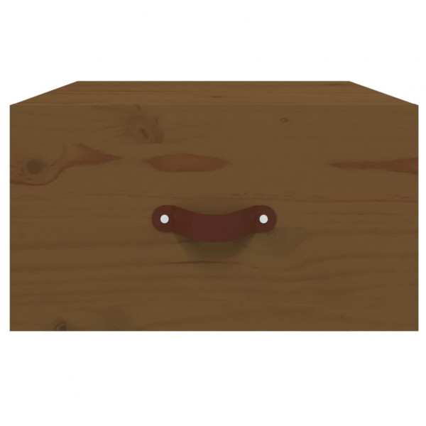 Mesa de cabeceira de parede 40x29.5x22 cm castanho mel M 5