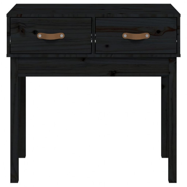 Mesa consola madera maciza de pino negro 76.5x40x75 cm M 3
