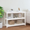 Mesa consola 110x40x74 cm pinho maciço branco 1