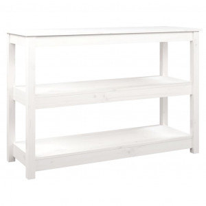 Mesa consola 110x40x74 cm pinho maciço branco H