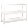 Mesa consola 110x40x74 cm pinho maciço branco 2