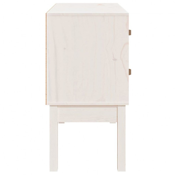 Mesa consola 90x40x78 cm madeira de pinho maciça branco M 5