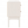 Mesa consola 90x40x78 cm madeira de pinho maciça branco 5