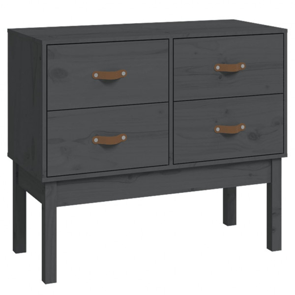 Mesa consola 90x40x78 cm madeira de pinho maciça cinza M 2