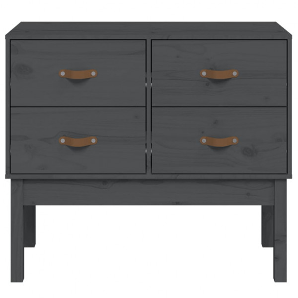 Mesa consola 90x40x78 cm madeira de pinho maciça cinza M 3