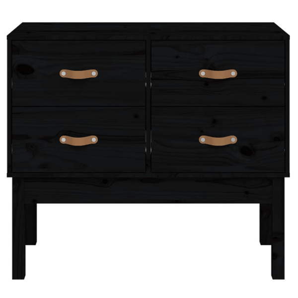 Mueble consola de madera maciza de pino negro 90x40x78 cm M 3