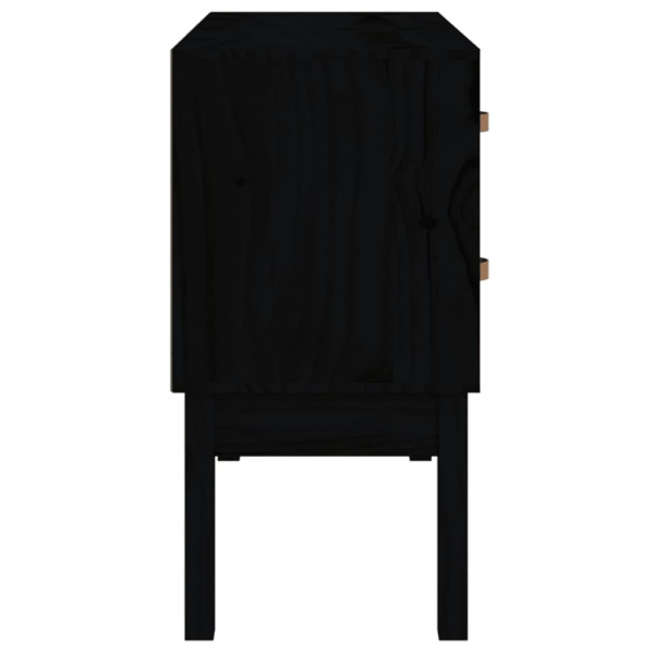 Mueble consola de madera maciza de pino negro 90x40x78 cm M 5
