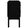 Mesa consola 90x40x78 cm madeira de pinho maciça preto 5