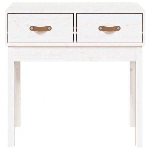 Mesa consola 76.5x40x75 cm pinho maciço branco M 3