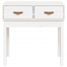 Mesa consola 76.5x40x75 cm pinho maciço branco 3