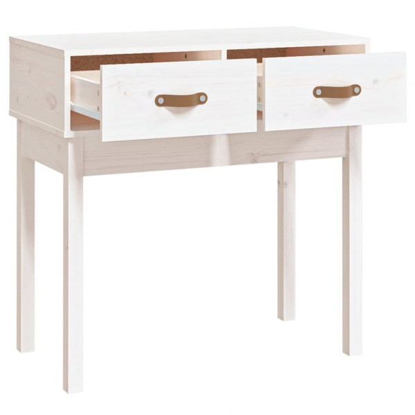 Mesa consola 76.5x40x75 cm pinho maciço branco M 4