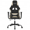 Silla gaming tela crema y negro 3