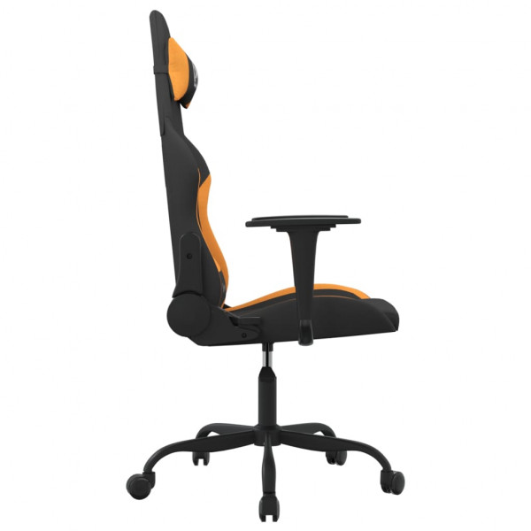 Silla gaming tela negro y naranja M 4