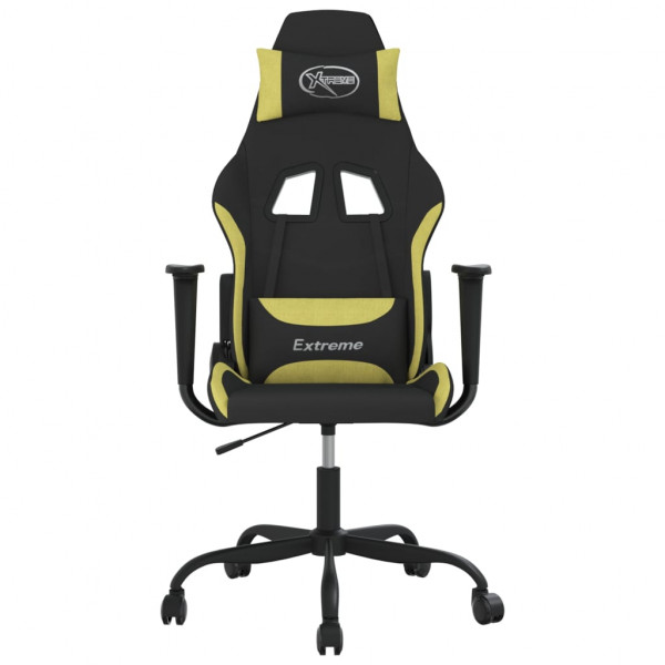Silla gaming tela verde claro y negro M 3