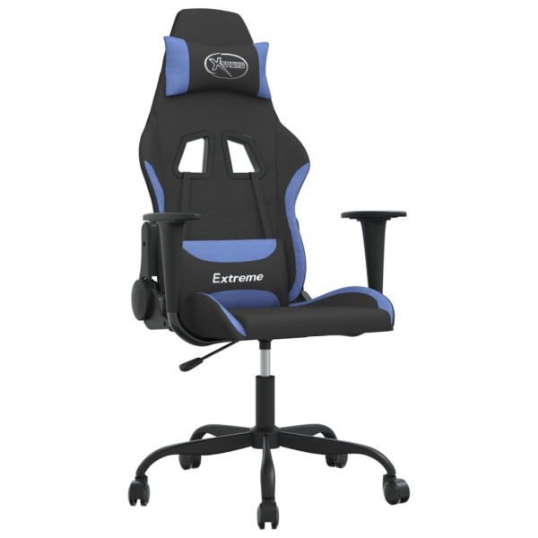 Silla gaming tela negro y azul M 2