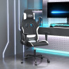 Silla gaming tela negro y blanco 1