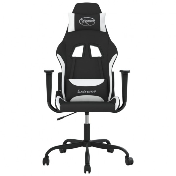 Silla gaming tela negro y blanco M 3