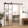 Puerta corredera con set herrajes vidrio ESG aluminio 76x205 cm 1
