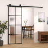 Puerta corredera con set herrajes vidrio ESG aluminio 76x205 cm 1