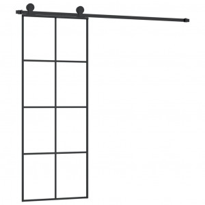 Porta deslizante c/ conj. ferragens 76x205cm vidro ESG/alumínio H