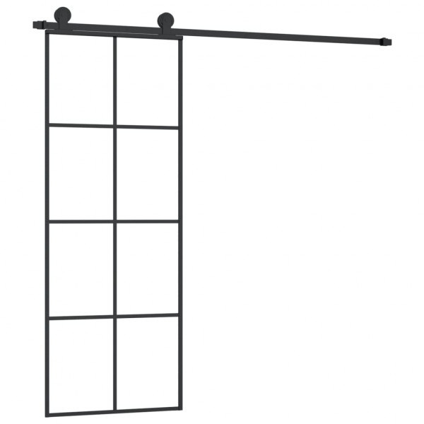 Porta deslizante c/ conj. ferragens 76x205cm vidro ESG/alumínio M 2