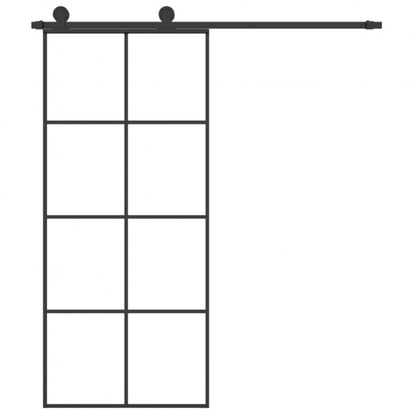 Puerta corredera con set herrajes vidrio ESG aluminio 90x205 cm M 3