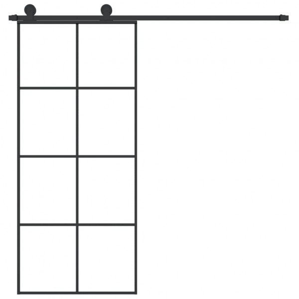 Puerta corredera con set herrajes vidrio ESG aluminio 90x205 cm M 3